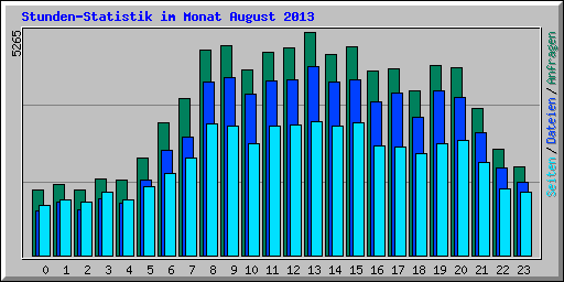 Stunden-Statistik im Monat August 2013