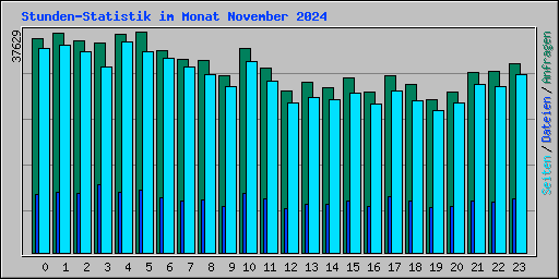 Stunden-Statistik im Monat November 2024