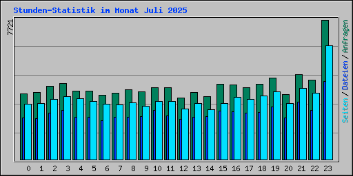 Stunden-Statistik im Monat Juli 2025