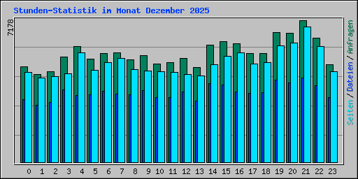 Stunden-Statistik im Monat Dezember 2025