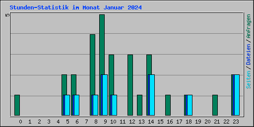 Stunden-Statistik im Monat Januar 2024
