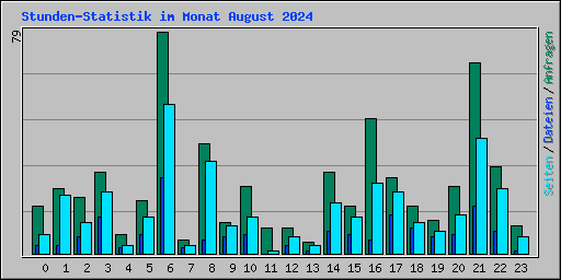 Stunden-Statistik im Monat August 2024
