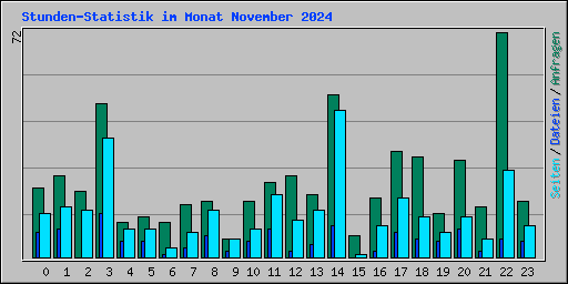 Stunden-Statistik im Monat November 2024