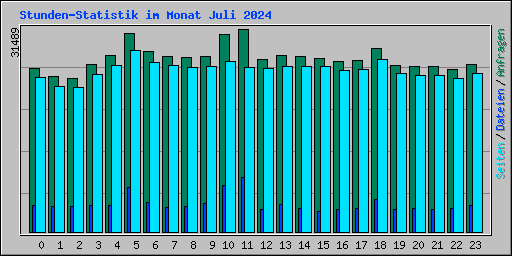 Stunden-Statistik im Monat Juli 2024