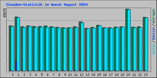 Stunden-Statistik im Monat August 2024