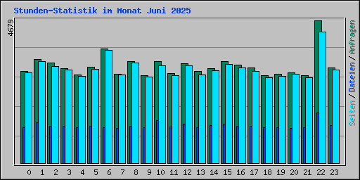 Stunden-Statistik im Monat Juni 2025