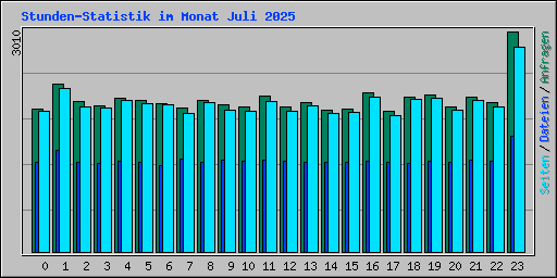 Stunden-Statistik im Monat Juli 2025