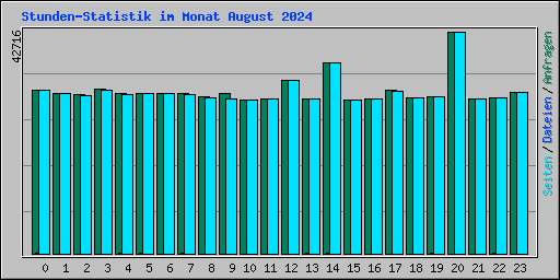 Stunden-Statistik im Monat August 2024