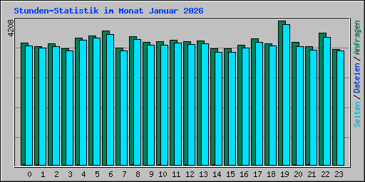 Stunden-Statistik im Monat Januar 2026