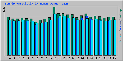 Stunden-Statistik im Monat Januar 2023
