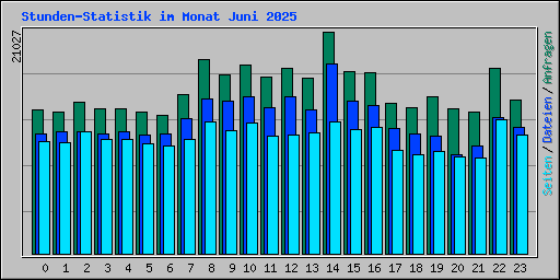 Stunden-Statistik im Monat Juni 2025